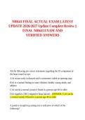 NR643 FINAL ACTUAL EXAM LATEST UPDATE Complete Review &vert;&vert; FINAL NR643 EXAM AND VERIFIED ANSWERS