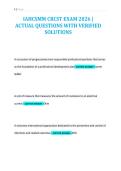 IAHCSMM CRCST EXAM 2026 &vert;&NewLine;ACTUAL QUESTIONS WITH VERIFIED&NewLine;SOLUTIONS