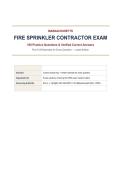 Massachusetts Fire Sprinkler Contractor Exam Questions and Correct Answers Plus Rationales&vert; Latest Update