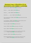 Electricity Exam 1 UPDATED ACTUAL &NewLine;QUESTIONS AND CORRECT ANSWERS