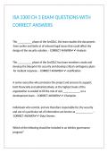 ISA 3300 CH 3 EXAM QUESTIONS WITH CORRECT ANSWERS&period;