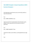 ISA 3300 Chapter 5 Exam Questions With Correct Answers 