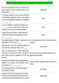 CPCO Study Guide with Complete Solutions Rated A