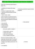 ANCC Non-Clinical Questions and Answers Graded A&plus;