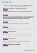 Bus 410 Exam 2 Study Guide Questions with 100&percnt; Verified&NewLine;Answers Latest Update 2026&sol;2027