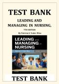 Leading and Managing in Nursing 7th Edition Yoder-Wise Test Bank