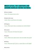 MBLEX ACTUAL TEST QUESTIONS AND &NewLine;ANSWERS BUNDLED REVIEW MATERIAL 