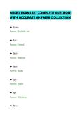 MBLEX EXAMS SET COMPLETE QUESTIONS &NewLine;WITH ACCURATE ANSWERS COLLECTION 