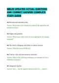 MATERNAL PEDIATRIC HESI TEST PAPER &NewLine;QUESTIONS AND CORRECT ANSWERS &NewLine;COMPREHENSIVE LEARNING GUIDE 