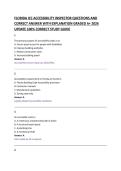  ICC ACCESSIBILITY INSPECTOR QUESTIONS AND &NewLine;CORRECT ANSWER WITH EXPLANATION GRADED A&plus; 2026 &NewLine;UPDATE 100&percnt; CORRECT STUDY GUIDE