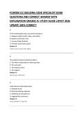 ICC BUILDING CODE SPECIALIST EXAM &NewLine;QUESTIONS AND CORRECT ANSWER WITH &NewLine;EXPLANATION GRADED A&plus; STUDY GUIDE LATEST 2026 &NewLine;UPDATE 100&percnt; CORRECT 