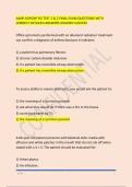 AANP AGPCNP PSI TEST 1 & 2 FINAL EXAM QUESTIONS WITH &NewLine;CORRECT DETAILED ANSWERS ASSURED SUCCESS