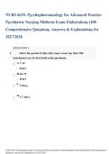 NURS 6635 Psychopharmacology for Advanced Practice Psychiatric Nursing Midterm Practice Exam 2027&sol;2028