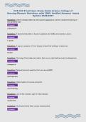HCR 240 Final Exam Study Guide Arizona College of&NewLine;Nursing-Phoenix Questions with 100&percnt; Verified Answers Latest&NewLine;Update 2026&sol;2027