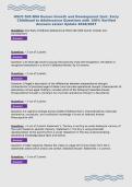 HSCO 502-D06 Human Growth and Development Quiz&colon; Early&NewLine;Childhood to Adolescence Questions with 100&percnt; Verified&NewLine;Answers Latest Update 2026&sol;2027&NewLine;