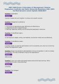MGT 3404 Exam 1 Principles of Management Virginia&NewLine;Polytechnic Institute and State University Questions with 100&percnt;&NewLine;Verified Answers Latest Update 2026&sol;2027