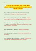 NURS 406 CAPSTONE MED SURG ACTUAL EXAM &NewLine;COMPLETE QUESTIONS AND CORRECT ANSWERS LATEST &NewLine;UPDATE THIS YEAR