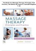 Test Bank For Massage Therapy-Principles And Practice&comma; 7th Edition By Susan G&period; Salvo&Tab;All Chapters 1-30 LATEST EDITION GRADE A VERIFIED 2026