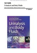 Test Bank - Urinalysis and Body Fluids 7th Edition by Susan King Strasinger&semi; 978-0803675827 Chapter 1-17 Complete Guide&period;