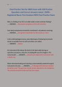 Final Practice Test for RNFA Exam with 550 Practice &NewLine;Questions and Correct Answers Latest &vert; RNFA - &NewLine;Registered Nurse First Assistant NIFA Final Practice Exam