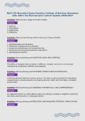 NUR 155 Narrative Exam Hondros College of Nursing Questions&NewLine;with 100&percnt; Verified Answers Latest Update 2026&sol;2027