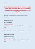 TEXAS WASTEWATER EXAMINATION VERSIONS A AND B &NewLine;ACTUAL EXAM 2026&sol;2027 COMPLETE QUESTIONS AND &NewLine;VERIFIED ANSWERS GRADED A PASS GUARANTEED - A&plus; &NewLine;GRADED 