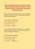 RHFAC EXAM NEWEST 2026 ACTUAL EXAM TEST BANK&vert; &NewLine;COMPLETE EXAM QUESTIONS AND CORRECT VERIFIED &NewLine;ANSWERS&sol; GRADED A&plus;&vert; RHFAC FINAL EXAM REVIEW &NewLine;2026 &lpar;BRAND NEW&excl;&excl;&rpar;