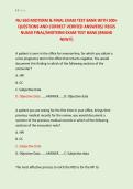 NU 650 MIDTERM & FINAL EXAM TEST BANK WITH 300&plus; &NewLine;QUESTIONS AND CORRECT VERIFIED ANSWERS&sol; REGIS &NewLine;NU650 FINAL&sol;MIDTERM EXAM TEST BANK &lpar;BRAND &NewLine;NEW&excl;&excl;&rpar; 