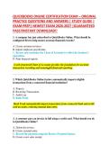 QUICKBOOKS ONLINE CERTIFICATION EXAM &ndash; ORIGINAL &NewLine;PRACTICE QUESTIONS AND ANSWERS &vert; STUDY GUIDE &vert; &NewLine;EXAM PREP&vert; NEWEST EXAM 2026-2027 &vert;GUARANTEED &NewLine;PASS&excl;&excl;INSTANT DOWNLOAD&excl;&excl; 