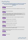 NURS 307 Integrating Mental Health and Addiction into Nursing&NewLine;Questions with 100&percnt; Verified Answers Latest Update&NewLine;2026&sol;2027&NewLine;