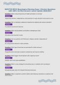 NUR2755 MDC4 Neurological Nursing Exam 1 Review Questions&NewLine;with 100&percnt; Verified Answers Latest Update 2026&sol;2027