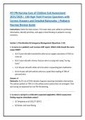 ATI PN Nursing Care of Children Exit Assessment &NewLine;2025&sol;2026 &vert; 100 High-Yield Practice Questions with &NewLine;Correct Answers and Detailed Rationales &vert; Pediatric &NewLine;Nursing Review Guide 