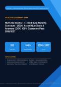 NUR 242 Med-Surg Nursing Concepts Exams 1-4 Galen Actual Exam 2026&sol;2027 &ndash; Complete Exam-Style Questions with 200 Qs &vert; 100&percnt; Verified &ndash; Pass Guaranteed &ndash; A&plus; Graded&NewLine;&NewLine;