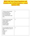 MGSC 290 Test 2 Exam Questions and&NewLine;Answers with Verified Solutions &vert; Latest&NewLine;Updated 2026