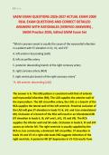 SAEM EXAM QUESTIONS 2026-2027 ACTUAL EXAM 2000 &NewLine;REAL EXAM QUESTIONS AND CORRECT DETAILED &NewLine;ANSWERS WITH RATIONALES &lpar;VERIFIED ANSWERS&rpar; &comma; &NewLine;SAEM Practice 2026&comma; Edited SAEM Exam Set