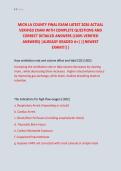 MICN LA COUNTY FINAL EXAM LATEST 2026 ACTUAL &NewLine;VERIFIED EXAM WITH COMPLETE QUESTIONS AND &NewLine;CORRECT DETAILED ANSWERS &lpar;100&percnt; VERIFIED &NewLine;ANSWERS&rpar; &vert;ALREADY GRADED A&plus;&vert; &vert;&vert;NEWEST &NewLine;EXAM&excl;&excl;&excl;&vert;&vert;