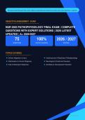 NUR 2063 Pathophysiology Final Exam Actual Exam 2026&sol;2027 &ndash; Complete Exam-Style Questions &vert; 100&percnt; Verified &ndash; Pass Guaranteed &ndash; A&plus; Graded&NewLine;&NewLine;