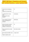 MGSC 290 Exam 3 Questions and Answers&NewLine;with Verified Solutions &vert; Latest Updated 2026