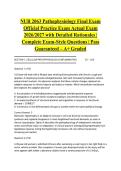 NUR 2063 Pathophysiology Final Exam Official Practice Exam Actual Exam 2026&sol;2027 with Detailed Rationales &vert; Complete Exam-Style Questions &vert; Pass Guaranteed &ndash; A&plus; Graded&NewLine;&NewLine;