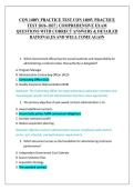 CON 1400V PRACTICE TEST CON 1400V PRACTICE &NewLine;TEST 2026&ndash;2027 &vert; COMPREHENSIVE EXAM &NewLine;QUESTIONS WITH CORRECT ANSWERS & DETAILED &NewLine;RATIONALES AND WELL COME AGAI