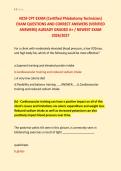 NCSF CPT EXAM &lpar;Certified Phlebotomy Technician&rpar; &NewLine;EXAM QUESTIONS AND CORRECT ANSWERS &lpar;VERIFIED &NewLine;ANSWERS&rpar; ALREADY GRADED A&plus; &sol; NEWEST EXAM &NewLine;2026&sol;2027