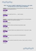 PHSC 210 Quiz 5 LIBERTY UNIVERSITY Questions with 100&percnt;&NewLine;Verified Answers Latest Update 2026&sol;2027