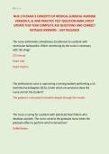 NUR 170 EXAM 3 CONCEPTS OF MEDICAL-SURGICAL NURSING &NewLine;VERSION A&comma; B&comma; AND PRACTICE TEST QUESTION BANK LATEST &NewLine;UPDATE THIS YEAR COMPLETE 450 QUESTIONS AND CORRECT &NewLine;DETAILED ANSWERS - JUST RELEASED