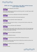 PRNU 210&colon; Exam 2 Questions with 100&percnt; Verified Answers&NewLine;Latest Update 2026&sol;2027