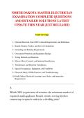 NORTH DAKOTA MASTER ELECTRICIAN &NewLine;EXAMINATION COMPLETE QUESTIONS &NewLine;AND DETAILED SOLUTIONS LATEST &NewLine;UPDATE THIS YEAR JUST RELEASED 