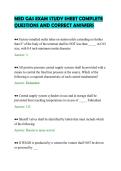 MED GAS EXAM STUDY SHEET COMPLETE &NewLine;QUESTIONS AND CORRECT ANSWERS 