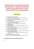 NORTH DAKOTA MASTER ELECTRICIAN &NewLine;EXAMINATION COMPLETE QUESTIONS &NewLine;AND DETAILED SOLUTIONS LATEST &NewLine;UPDATE THIS YEAR JUST RELEASED