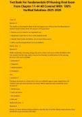 Test Bank FOR Fundamentals of Nursing 5TH EDITION BY Patricia Ann Potter&comma; Anne Griffin Perry  Final Exam   new exam practice question and answers 2026 docs