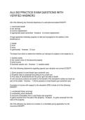 ALU 202 PRACTICE EXAM QUESTIONS WITH VERIFIED ANSWERS