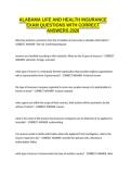 Alabama Life and Health Insurance Licensing Examination Questions and Answers Study Guide